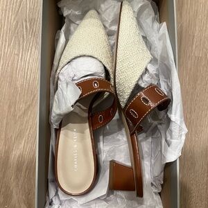 Charles & Keith Sephe Cut-Out Tweed Heeled Mules - Multi